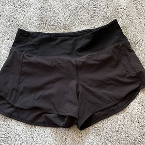 Lululemon speed up mid rise shorts black size 8